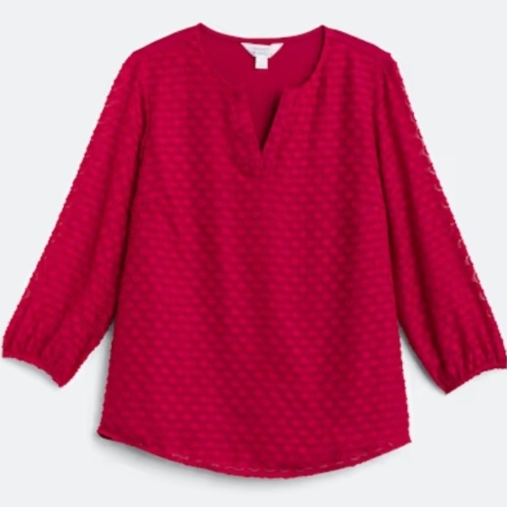 41 Hawthorn Fuchsia Textured Blouse